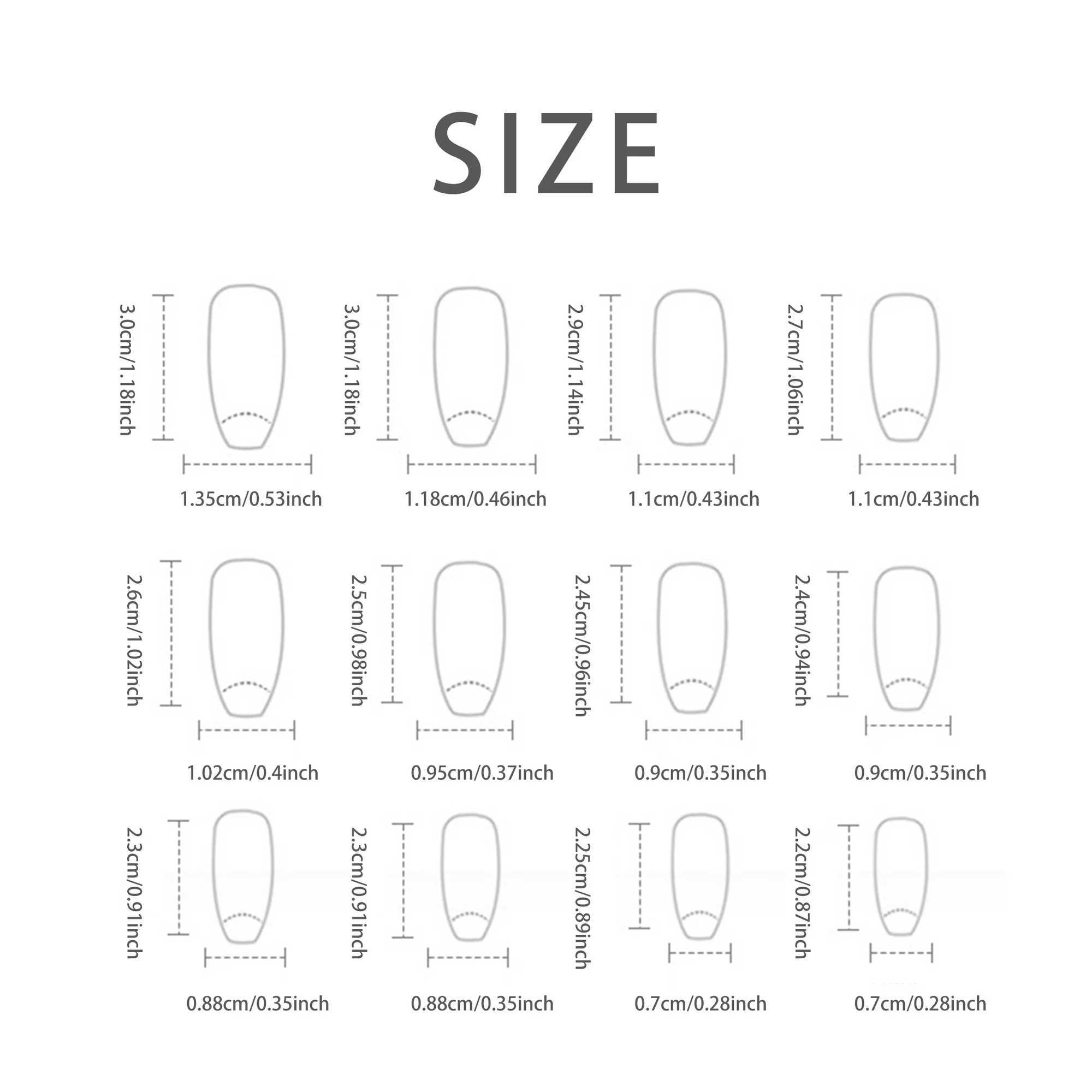 24 fake nails with nail glue and nail files W250410