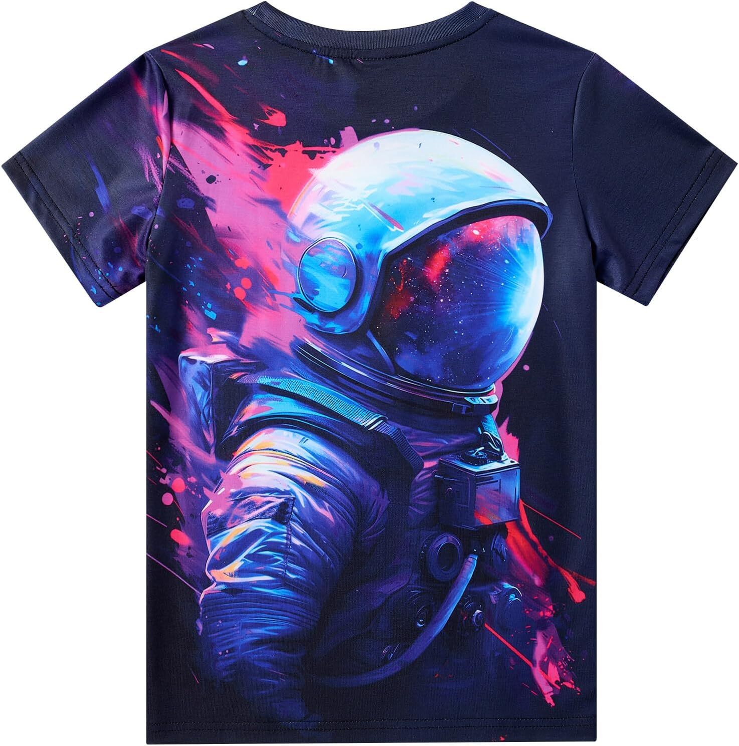 Mens T shirt Boys Girls Shirts Graphic T-Shirt Neon Color Kids Novelty Short Sleeve Animal Print Tees 4-16 Years tee Casual tops summer clothes