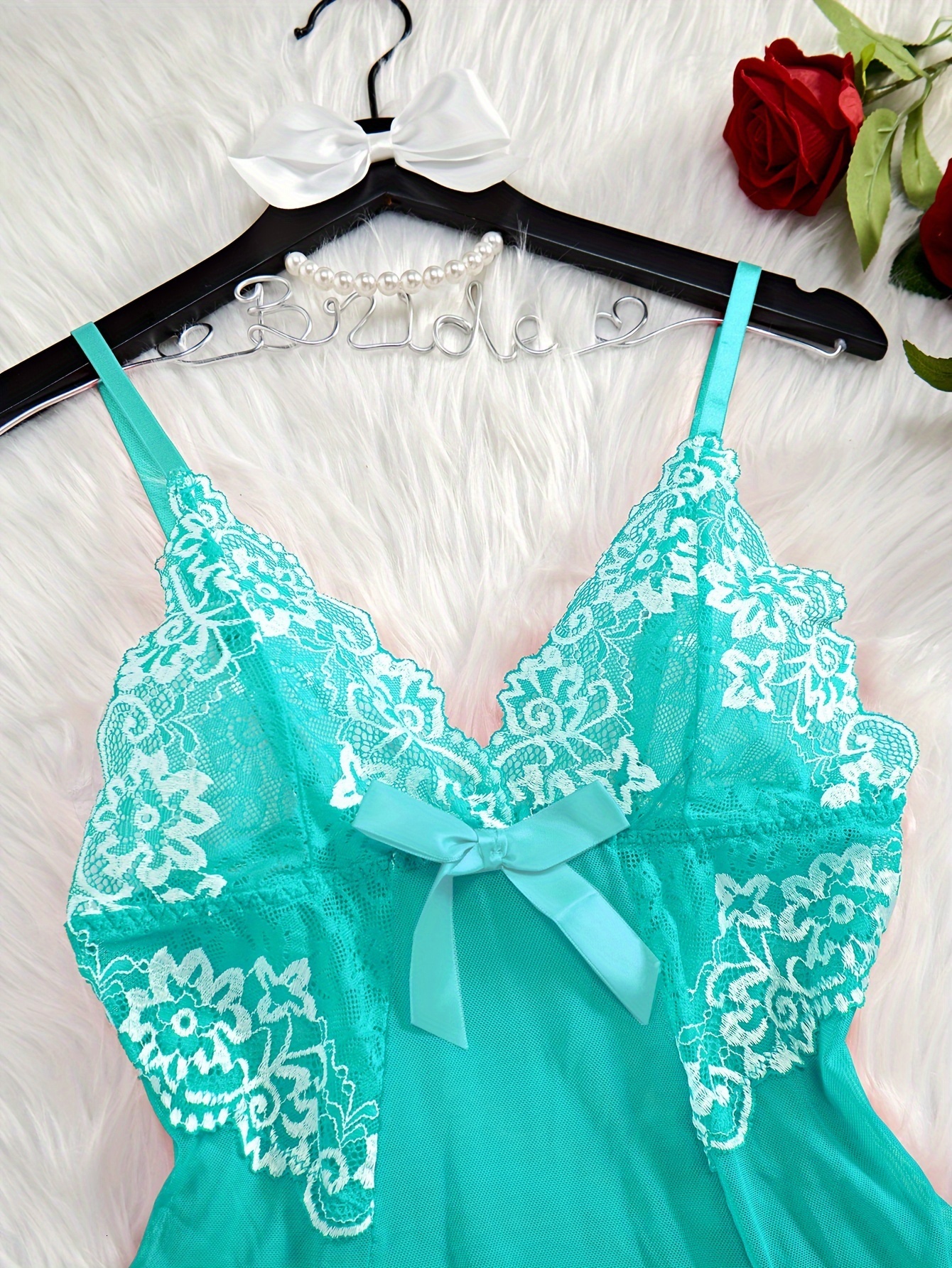 2025 New designer s elegant semi transparent V neck lace camisole fashion paired with thong casual sleepwear plus size women s lingerie sexy dress
