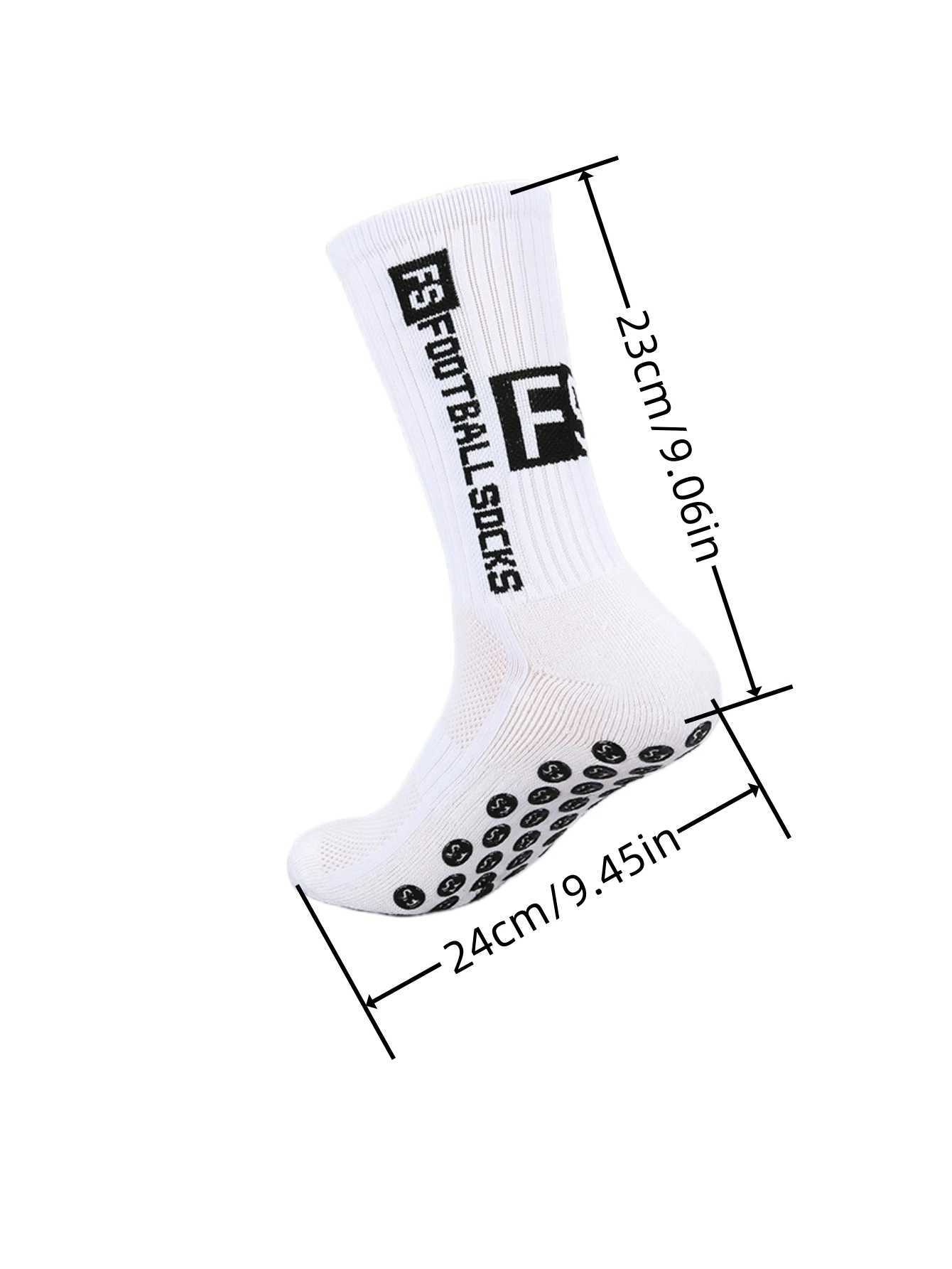 5 pairs of anti slip sweat proof and odor proof FS football socks with adhesive points W241025