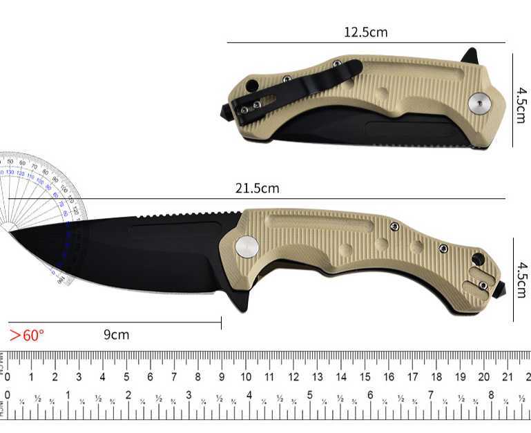 New Arrival Desert Fox Handle Folding Knife Outdoor Small Knife Folding Knife Self Defense Portable Survival Camping Sharp Fruit Knife Z241026