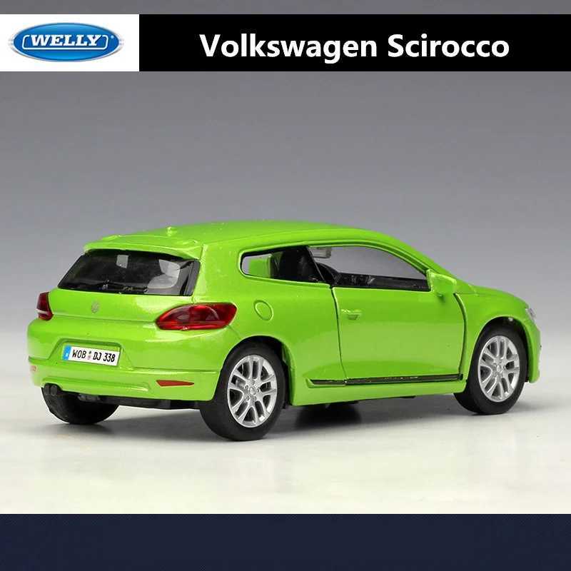 WELLY 1 36 Volkswagen Scirocco alloy car model die-casting metal toy car model miniature scale simulation childrens gift M241025
