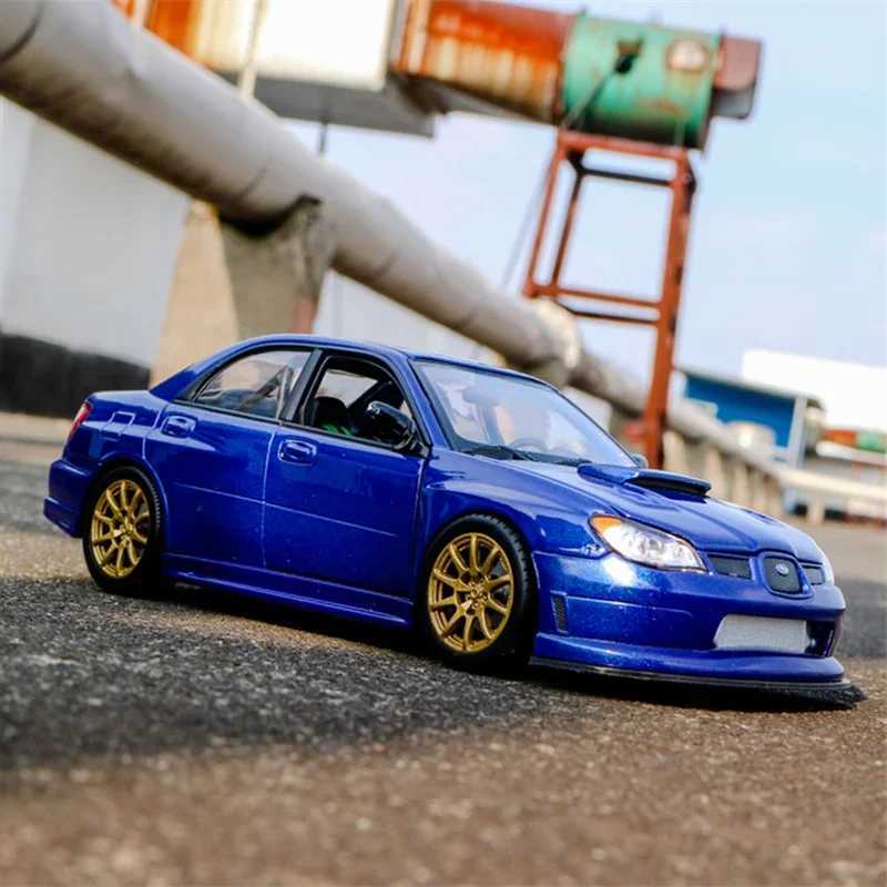 High Quality WELLY 1 24 Subaru IMPREZA WRX STI Sports Car Simulation Alloy Car Model Craft Decoration Series Toy Tool Gift B230 T241025