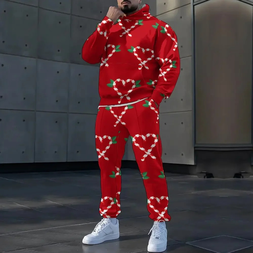 2024 Christmas Casual Loose Hat Mens Sweater Suit y241025