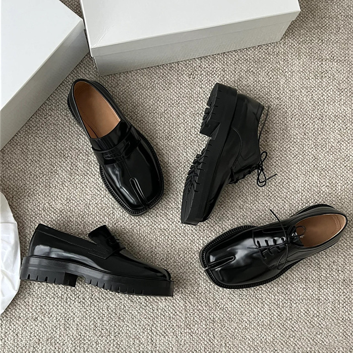 Gothic Classic Unisex Casual Shoes Gender Neutral Men Women Split Toe Flat Shoes Designer Man Business Wedding Party Lace UP Dress Shoes