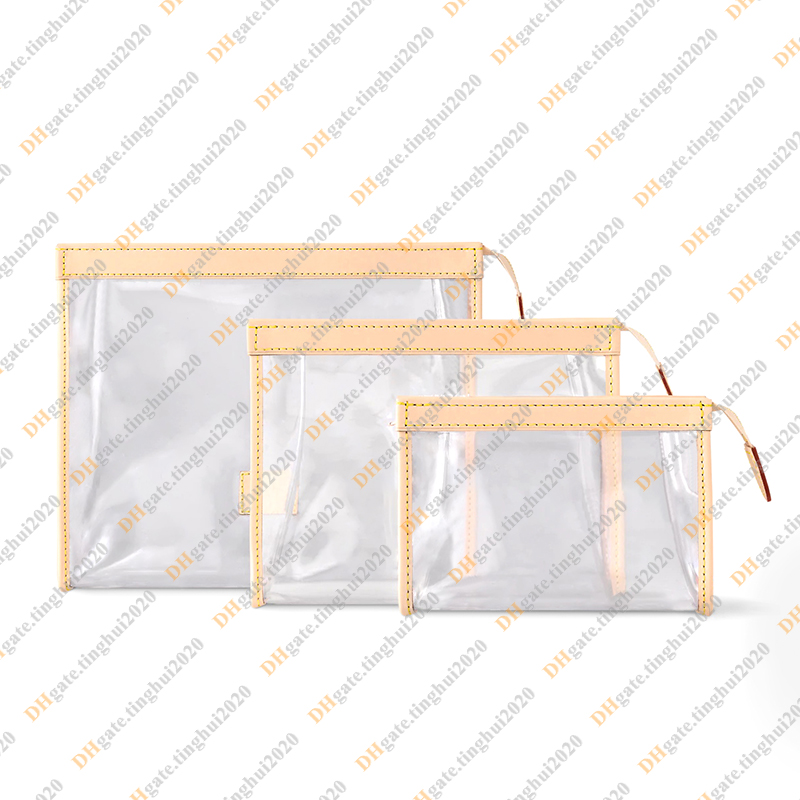 Fashion Fashion décontractée Design Luxury Trio Pouchette de toilette Sac de toilette Sac cosmétique Sac d'embrayage Tapés portefeuille Miroir To