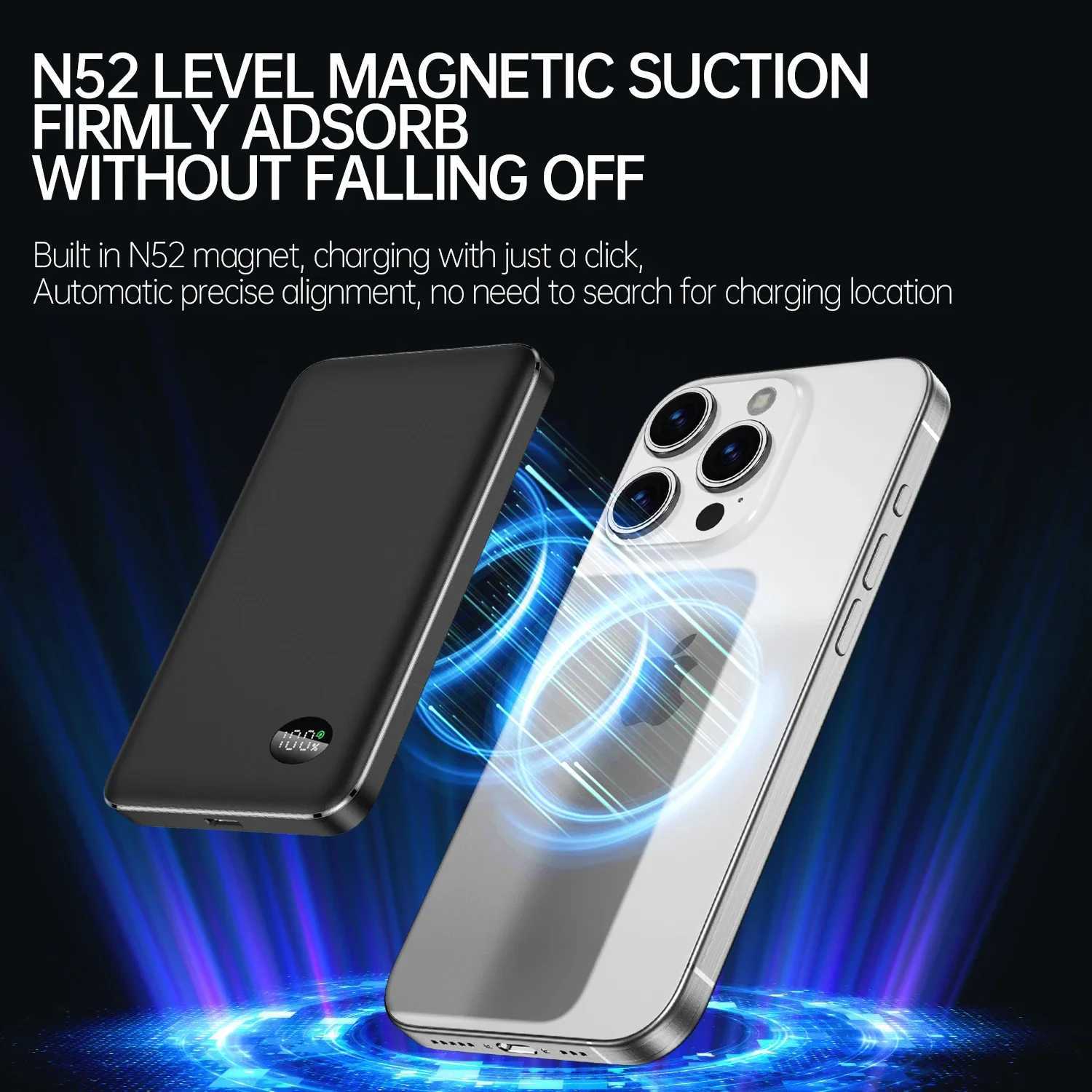 Hot Sale F19s 10000mAh 3-in-1 Magnetic Wireless Power Bank for iPhone PD20W Fast Charging for Watch Portable Spare Battery T241026