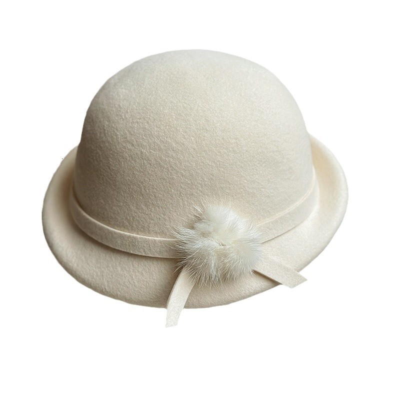 autumn and ball rolled edge beret winter dome Western style socialite painter hat
