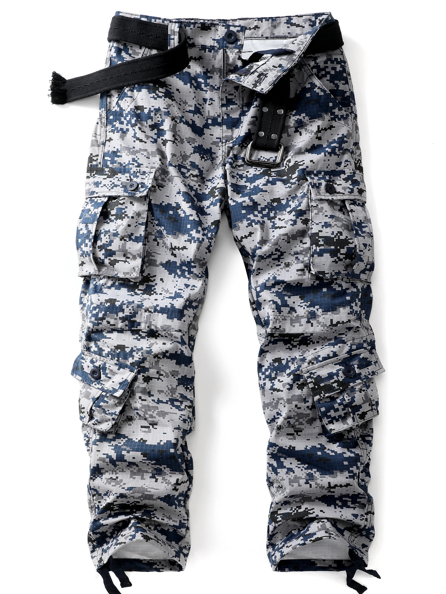 AKARMY Mens Cargo Pants Casual Camo Relaxed Fit Cotton Combat Camouflage Work with 8 Pockets Trousers Jogger 241021