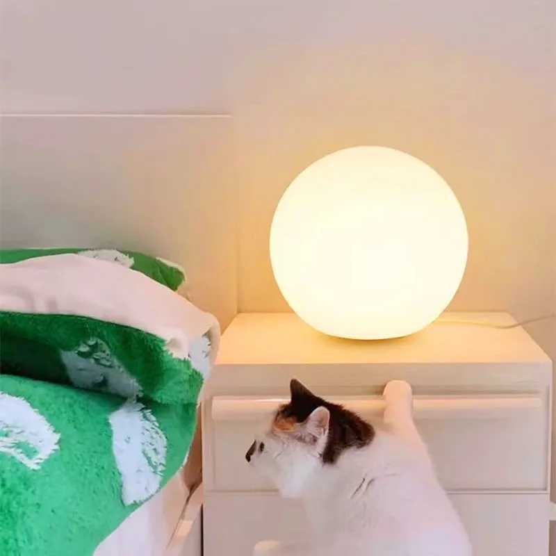 Decorative ball table lamp bed lamp girl Ins gift atmospheric lamp romantic warm childrens room table bedroom floor La M241025