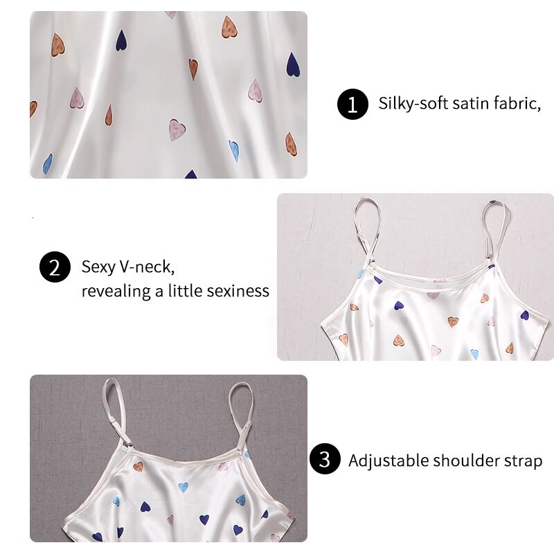2025 Ladies Sg Nightgown Nightdress Women s Sexy gerie Silk fashion Satin Sleepwear ral Pinting Nightwear Homewear Mini Dress