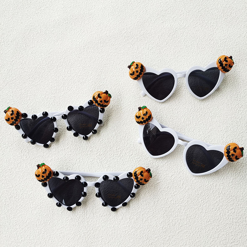 Factory Supply Halloween Christmas Sunglasses Love Heart Shaped Party Little Devil Pumpkin Skull Glasses