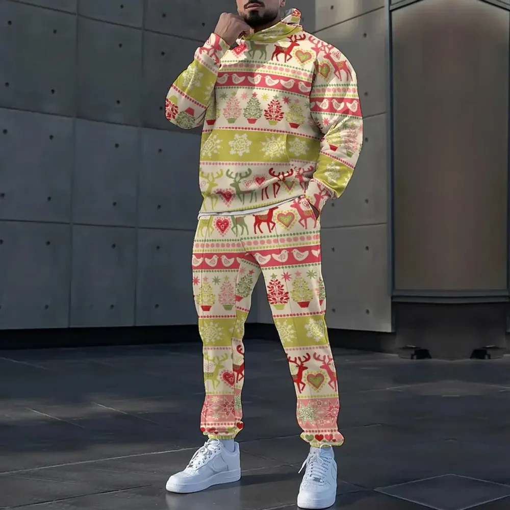2024 Christmas Casual Loose Hat Mens Sweater Suit y241025