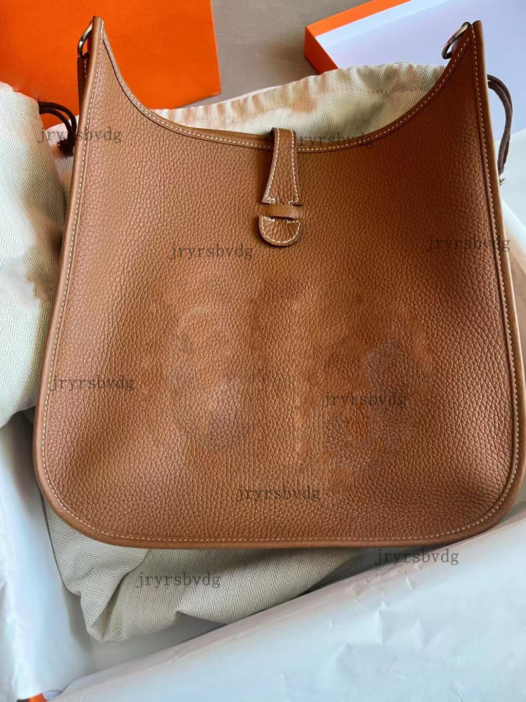 Tote bag genuine leather New genuine leather cowhide original lychee pattern single shoulder womens bag casual bucket bag Evelyn 10aaaa