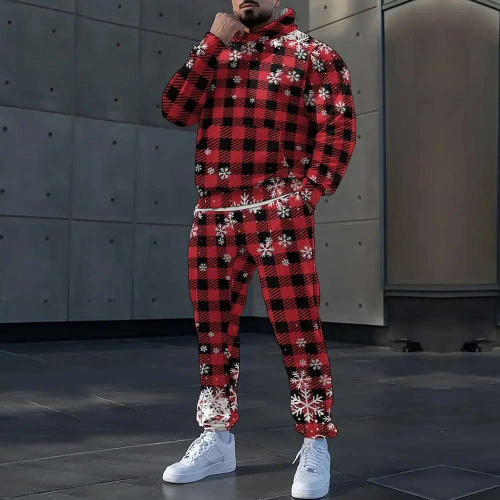 2024 Christmas Casual Loose Hat Mens Sweater Suit y241025