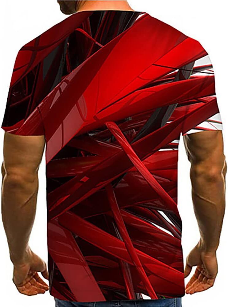 Mens T shirt Men's Short Sleeve T-Shirt 3D Print Graphic T-Shirt tee Casual tops summer clothes Fashionable and comfortable