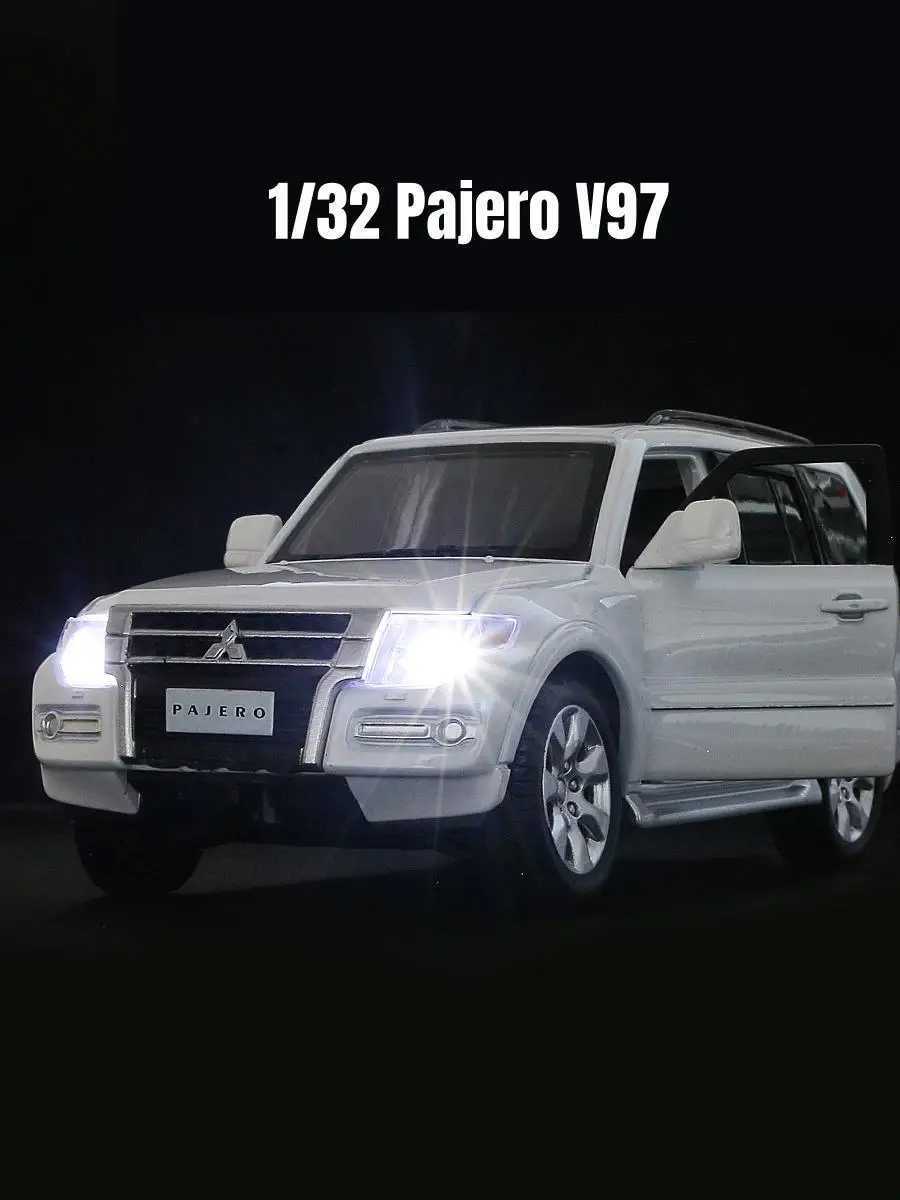 High Quality 1/32 Mitsubishi Pajero SUV Sport Mini Die Casting Alloy Toy Car Model Sound and Light Series Childrens Gift T241025