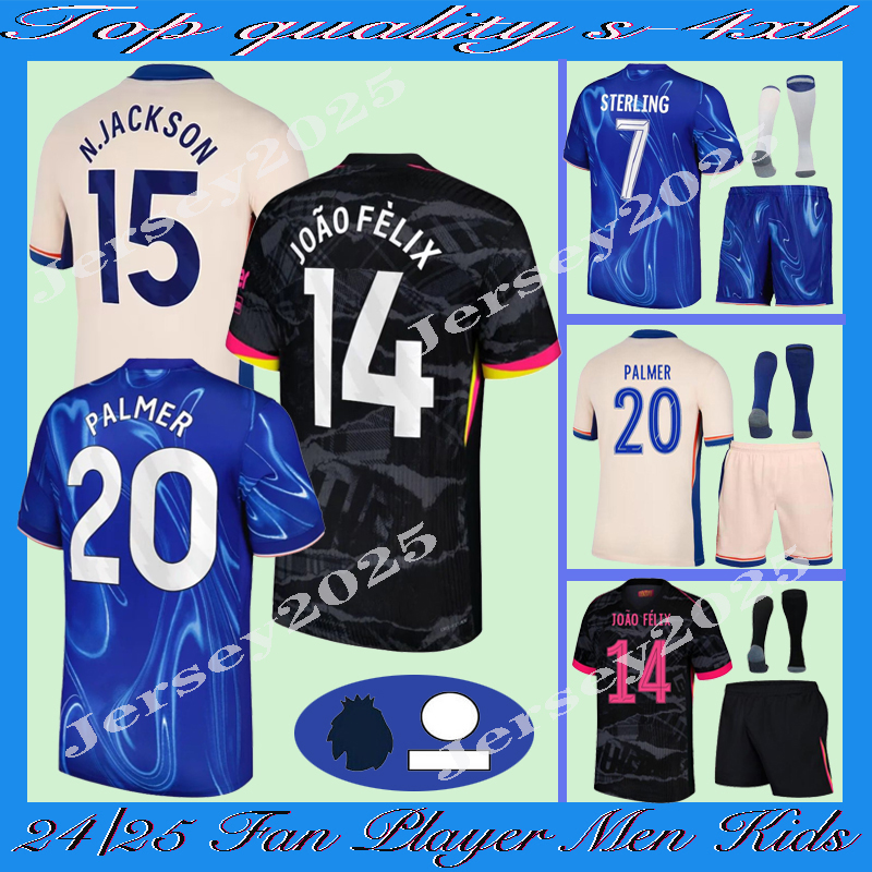 24/25 CFC PALMER N. JACKSON Joao Felix Soccer Jerseys fans player version Enzo NKUNKU Mudryk STERLING MADUEKE CHALOBAH BROJA CHILWELL CAICEDO football shirt S-4XL