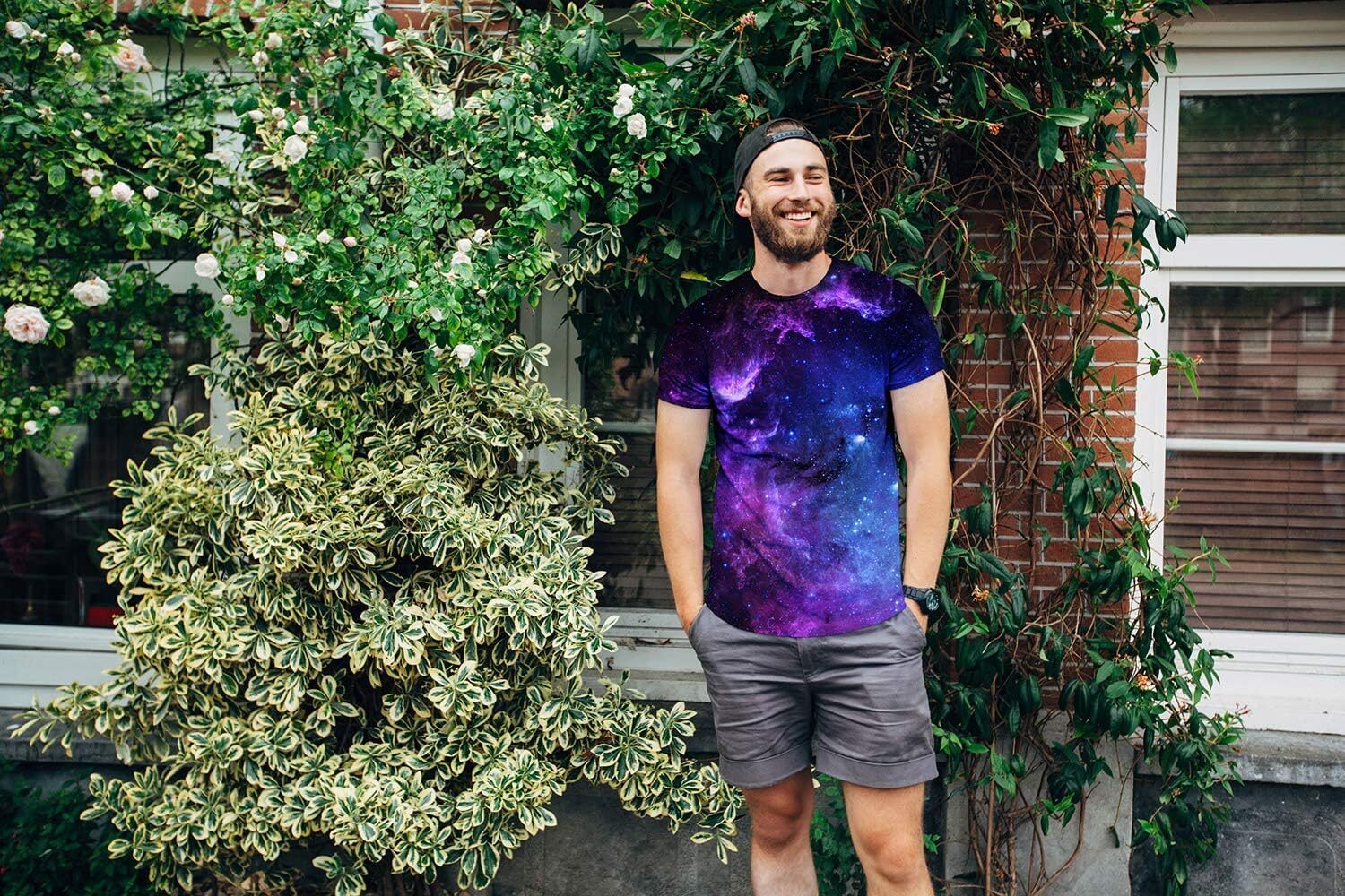 Mens T shirt Outer Space T Shirts for Men 3D Printed Galaxy Solar System Planets Nebula Shirt tee Casual tops summer clothes Fashionable patterns and 