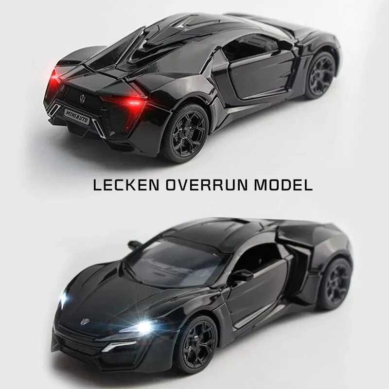 1 32 LYKAN Hypersport Supercar Alloy Car Die Casting and Toy Car Model Sound Light Pull Back Car Toy Collection Childrens Gifts M241025 - view 5