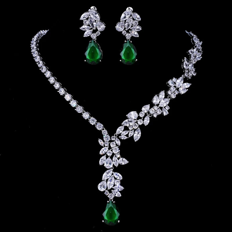 Emmaya Unique Choker Necklace Stud Earrings Bridal Jewelry Sets Wedding Accessories Dropship 250403