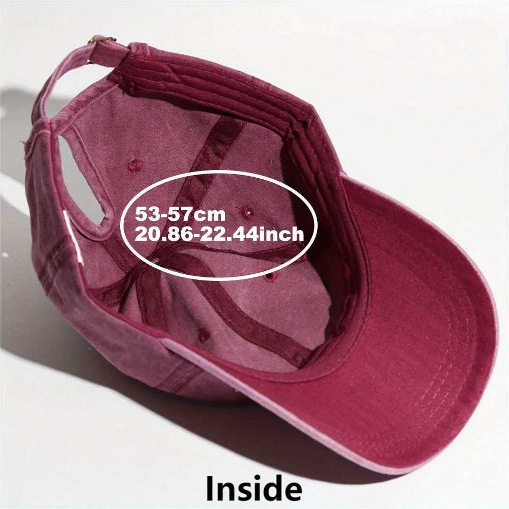 Simple Washed Hole Crossing High Ponytail Hat For Wen Versatile Baseball Cap Soft Top Baseball Cap X250704