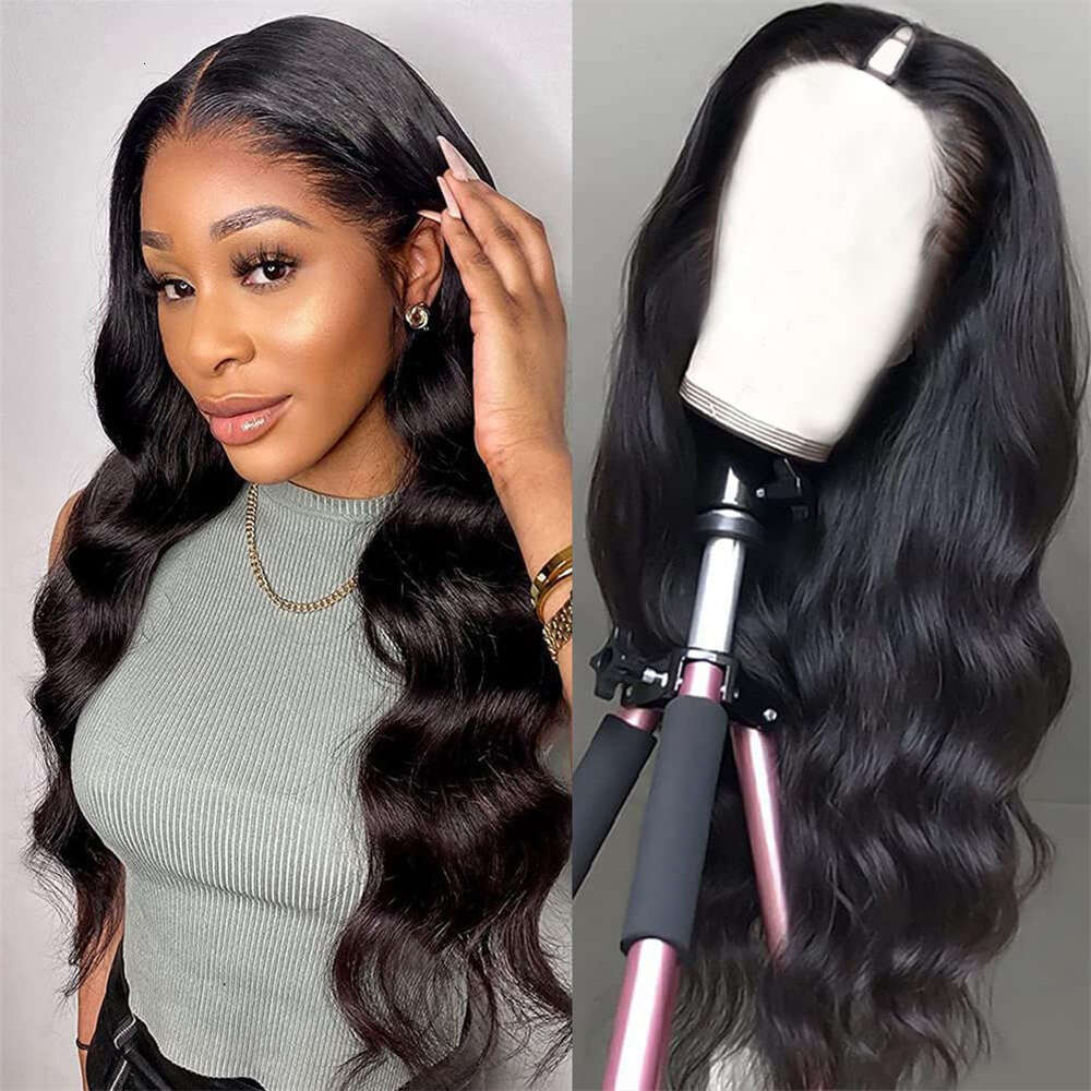 Cheap Body Wave V Part Wig Human Hair Inch Peruvian Loose Wavy Wigs for Women