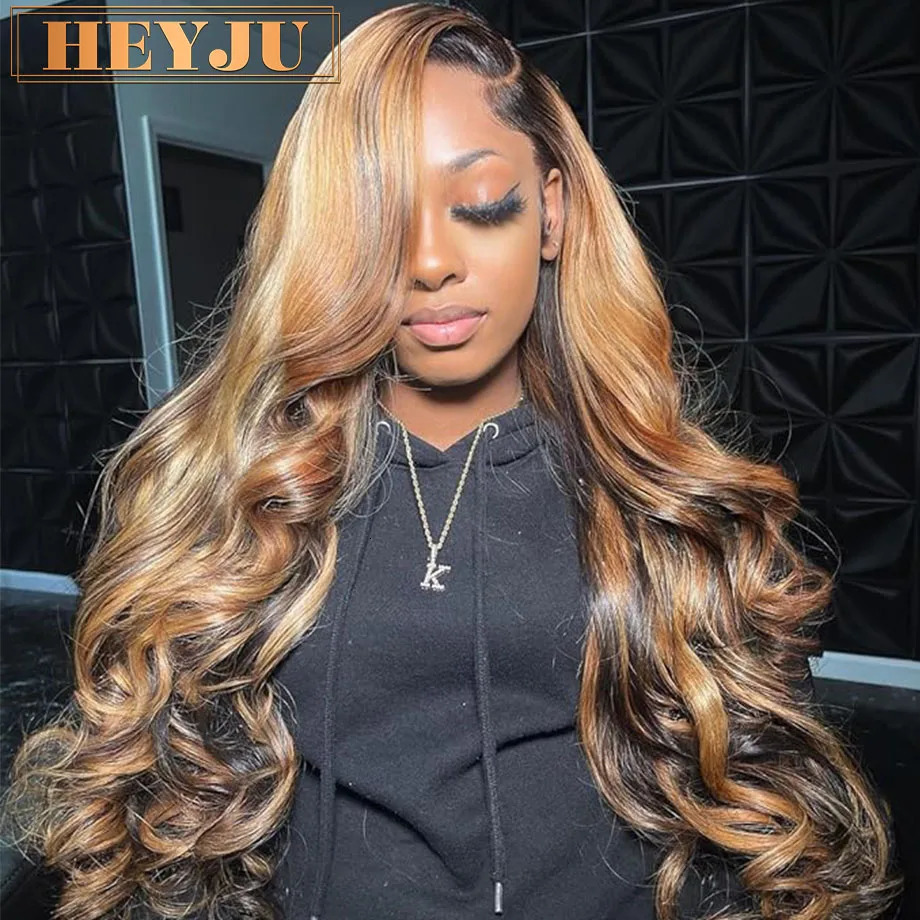 Body High Gloss 13X4 13X6 Lace Front Brazilian Colored Hair Wig Womens Loose Deep Wave Sales 241025