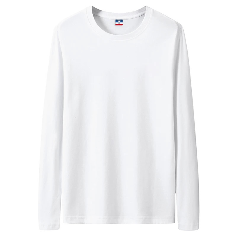 Good Quality 4XL 5XL Plus Size TShirts Men Long Sleeves Cotton Tops Male Tees Basic Plain Tshirt Tee Shirts Underwears 241025