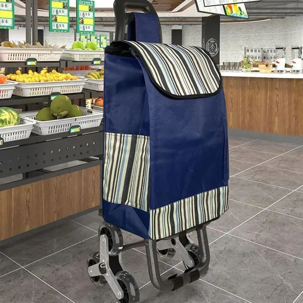 Shopping Cart Shopping Cart Oxford Cloth Handbag Thick and Strong Reusable Shopping Bag 241024