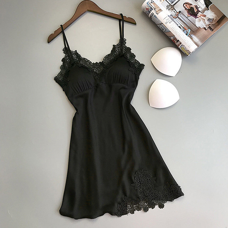 2025 fashion New Designer Women s Sexy Gerie Silk Lace Robe Dress Soft Breathable Pajamas Pajamas Pajamas