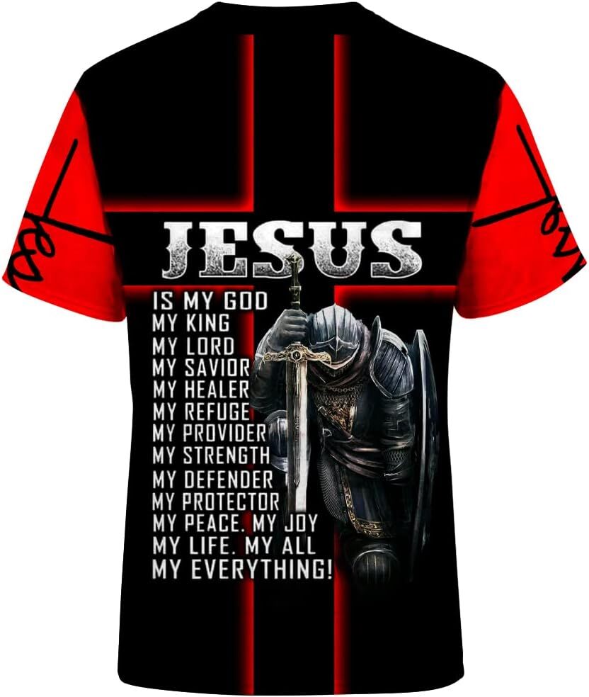 Mens T shirt Unisex 3D Graphic T Shirts Printed Casual Short Sleeve Tee Shirt tee Casual tops summer clothes God