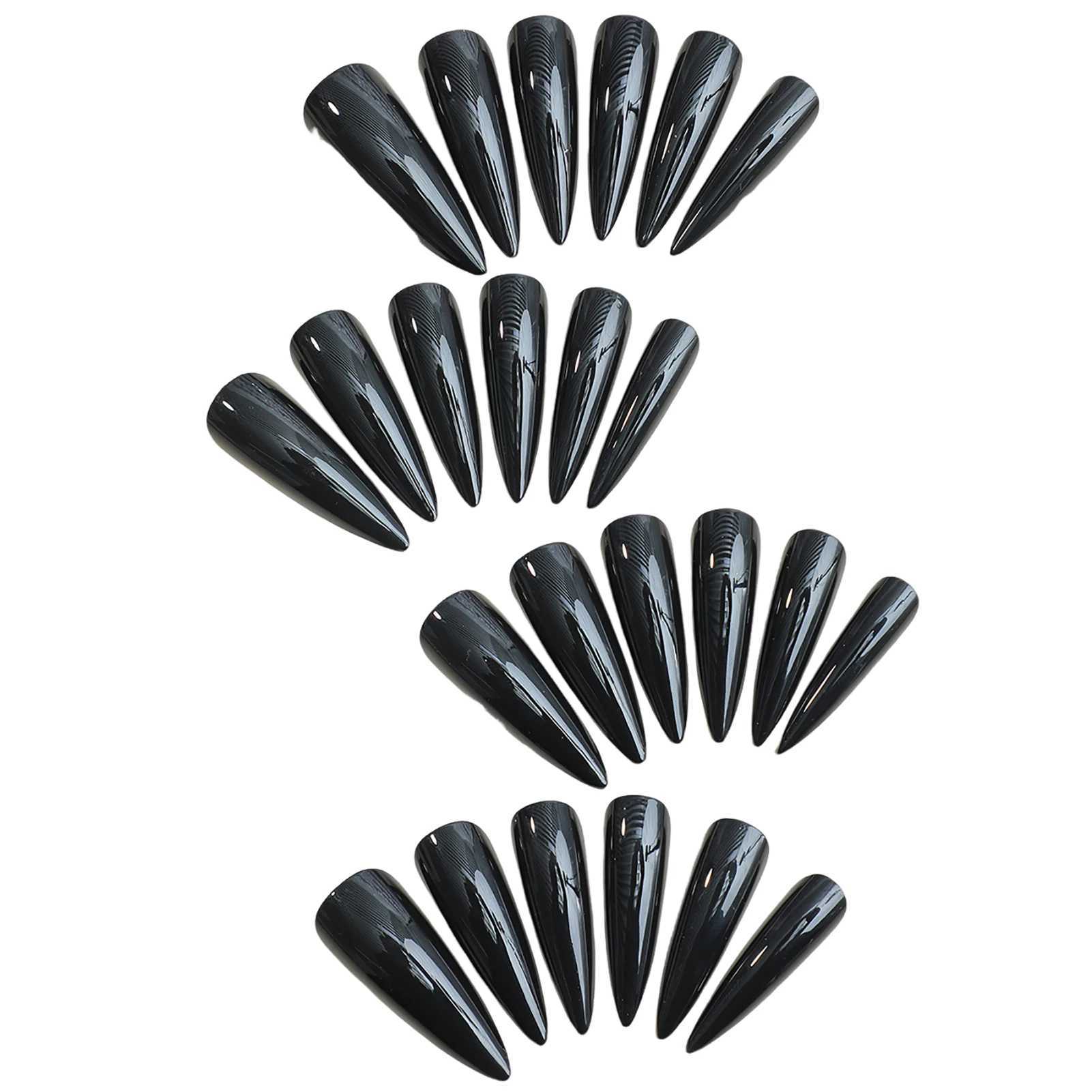 24pcs Cool Pure Holiday Nail Spot Fake Nail Solid Color Simple Style Artificial Nail Salon Expert Nail Cool W250410