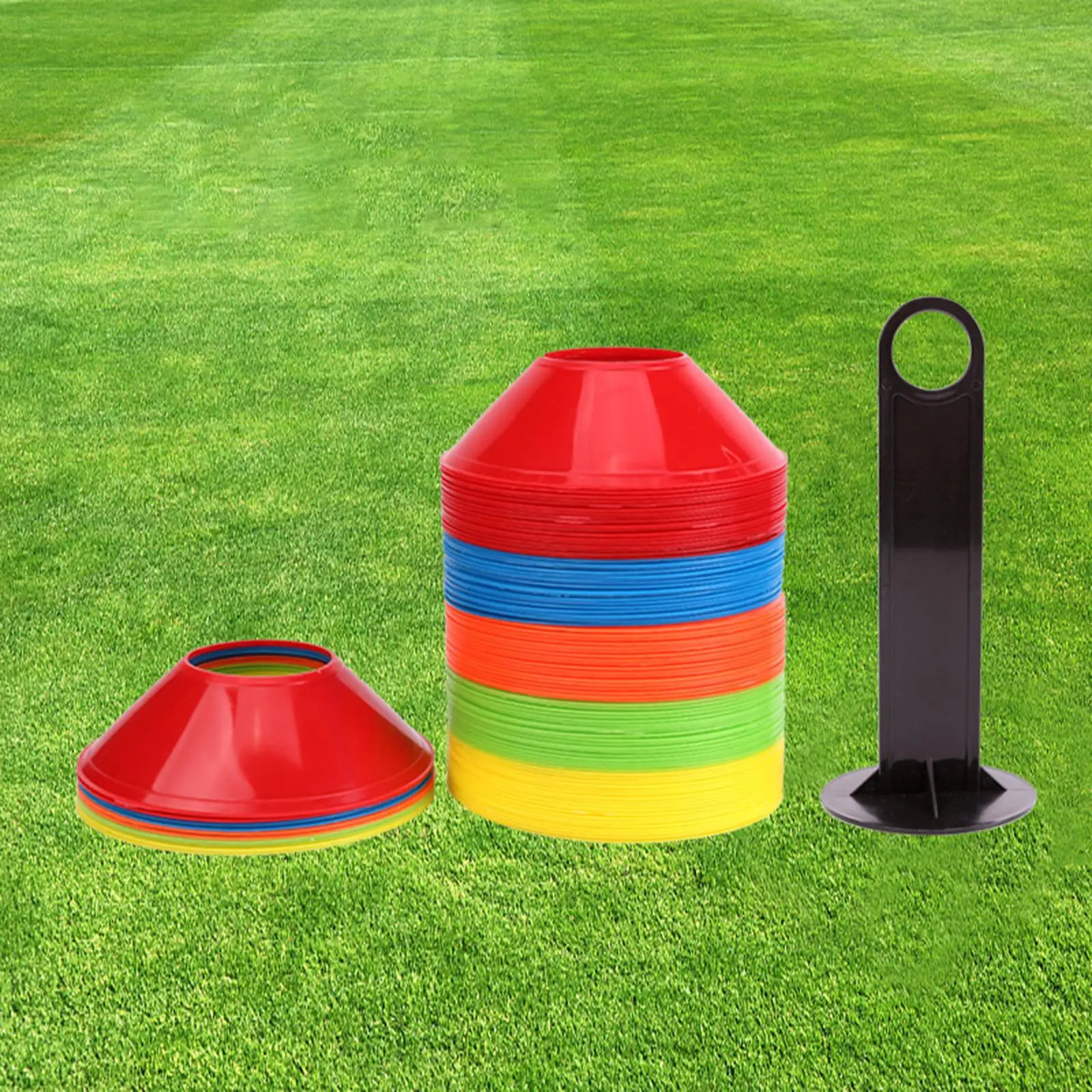 50 pieces/set of football cones flexible practice agile football garden training 241009