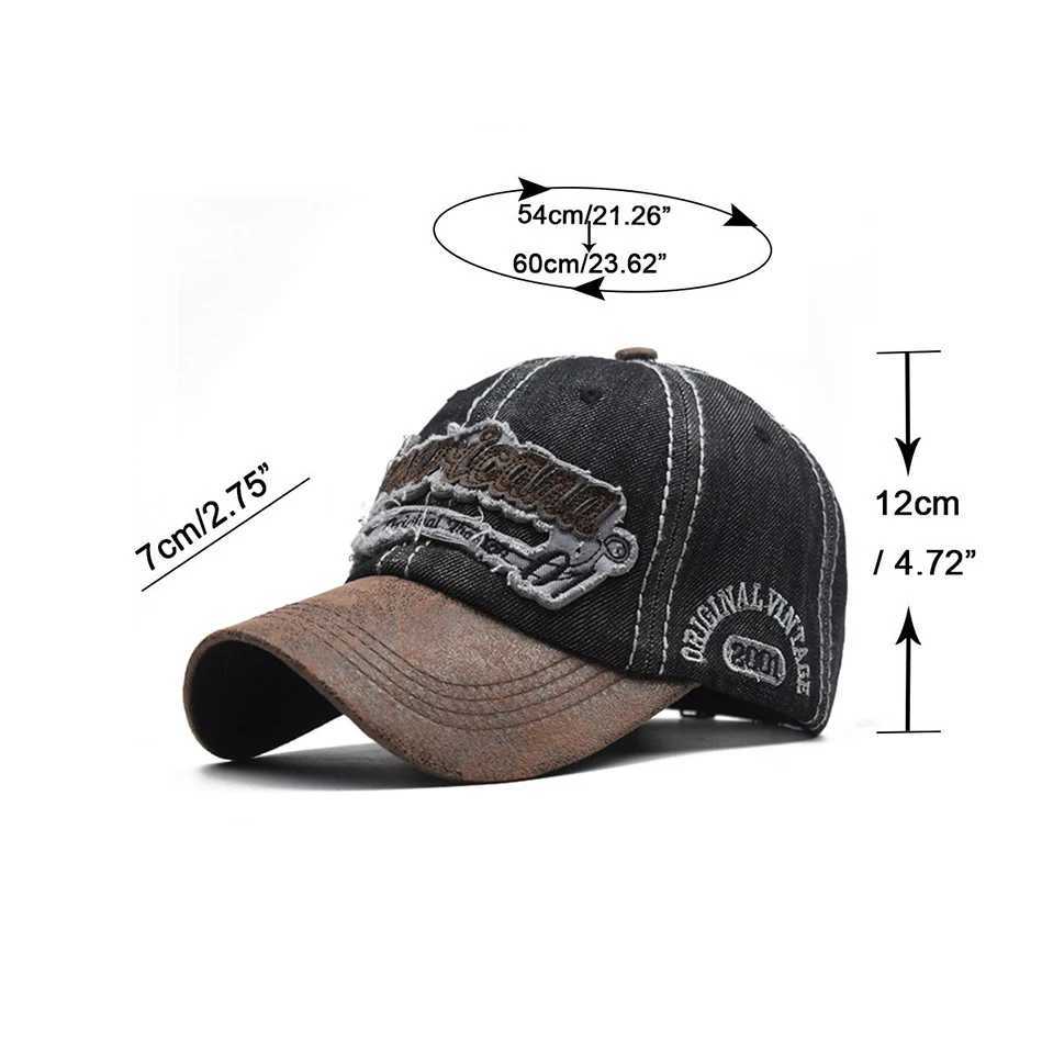 CNTANG Summer Denim Baseball Cap Mens Fashion Embroidered Letter Cotton Caps Snapback Men Outdoor Casual Hip Hop Hat Adjustable X250704