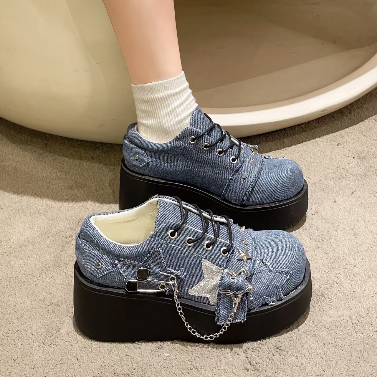Sneakers New Thick Soled Canvas Big Head Sneakers Designer Big Toe Casual Sports Forest Style High Quality Vintage Shoes