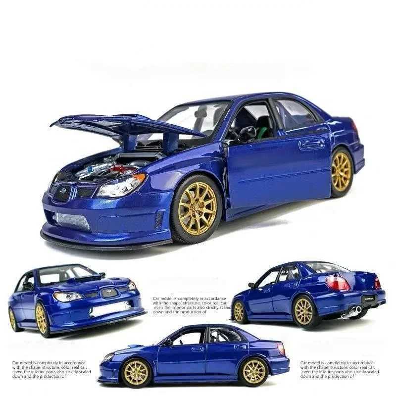 High Quality WELLY 1 24 Subaru IMPREZA WRX STI Sports Car Simulation Alloy Car Model Craft Decoration Series Toy Tool Gift B230 T241025