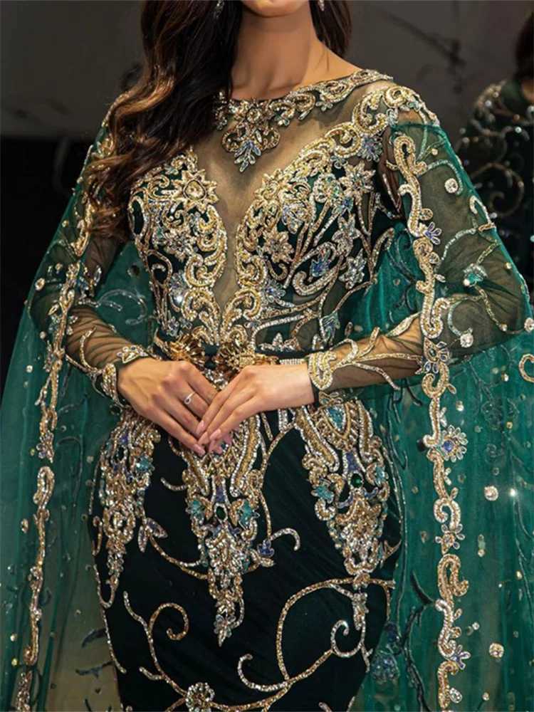 Long Sve Dress For Women 2023 New O Neck Clo Sves Vintage Chic Ele Slim Floor Length Evening DressesX241025