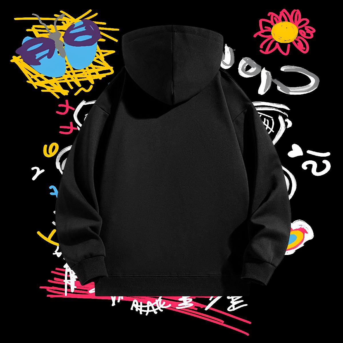 Customized Womens Hoodie Anime Printing Street Brand Hoodie for Man Woman Custom Print Plus Size Tech Fleece Tops Pullover Hoodie Drawstring Long Slee