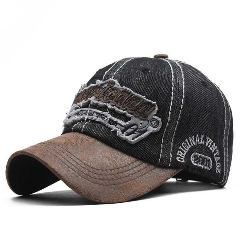 CNTANG Summer Denim Baseball Cap Mens Fashion Embroidered Letter Cotton Caps Snapback Men Outdoor Casual Hip Hop Hat Adjustable X250704