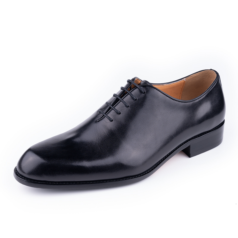 Lace-Up Solid Oxford Men's Dress Wear Formal Handcrafted High Quality Fashion Leather Classic Office Social Shoes