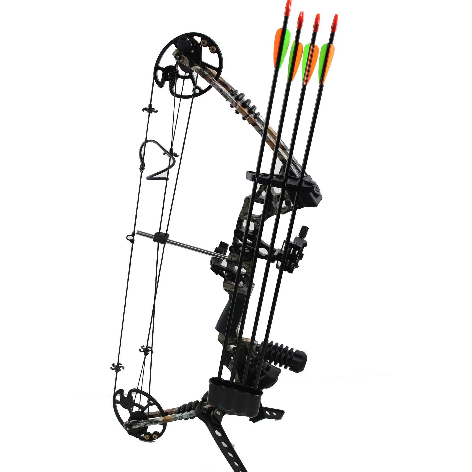 Camouflage composite bow and arrow set all accessories right-handed for outdoor hunting weighing 20-70 pounds W241026