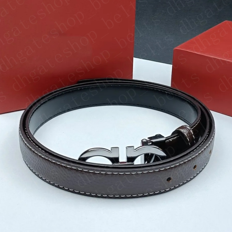 womens belt Designer womens Belt fashion mens belts for womans Metal sfm symbol smooth buckle 30mm reversible leather belt Size 95cm-115cm Optional Box
