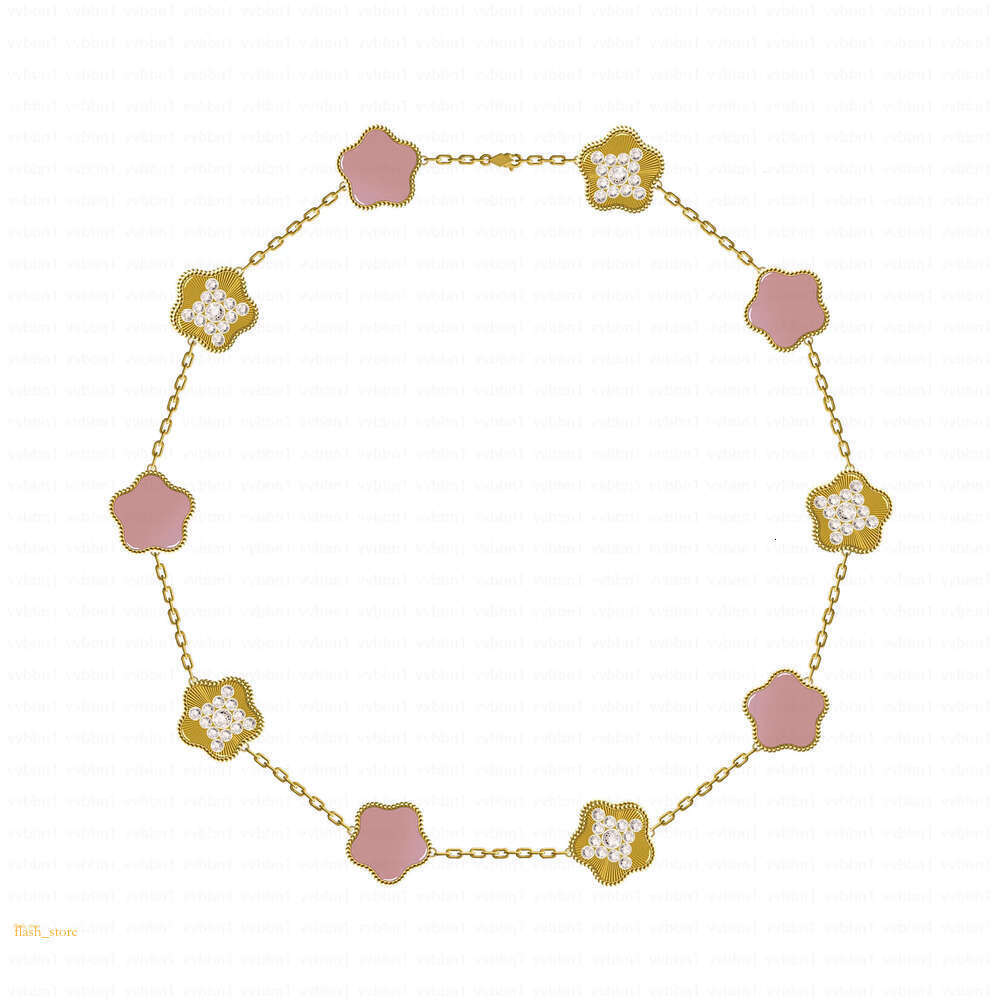 10 Wer Four Designer Luxury Jewelry Leaf Clover For Women Non Tarnish Stainless Steel Plated Gold Jewelry Woman Mother Of Pearl Initial Necklace Girl 