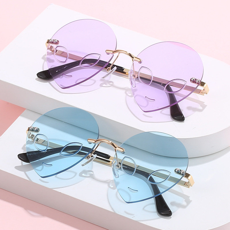 Custom Sunglasses Party Funny Alien Sun Glasses Frameless Halloween Women Sunglasses
