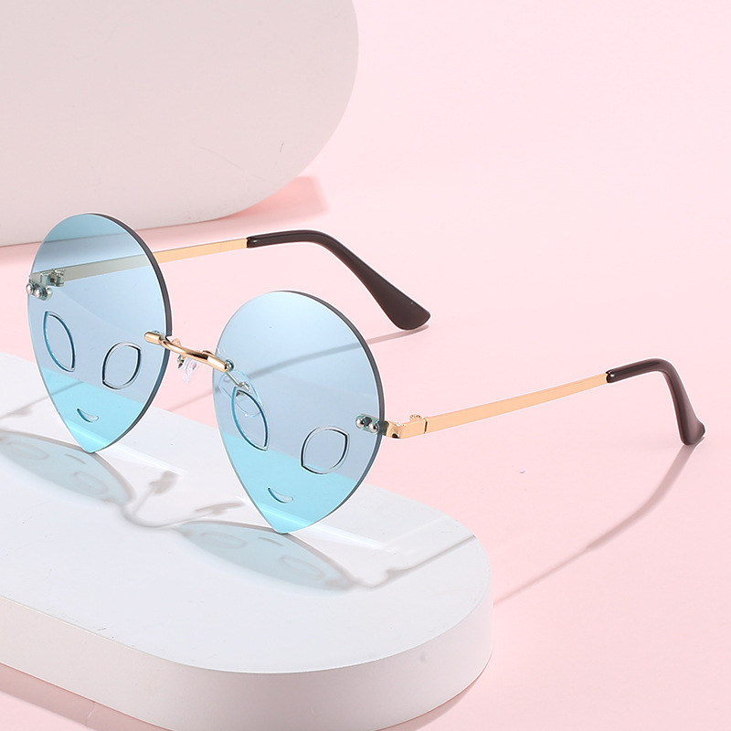 Custom Sunglasses Party Funny Alien Sun Glasses Frameless Halloween Women Sunglasses