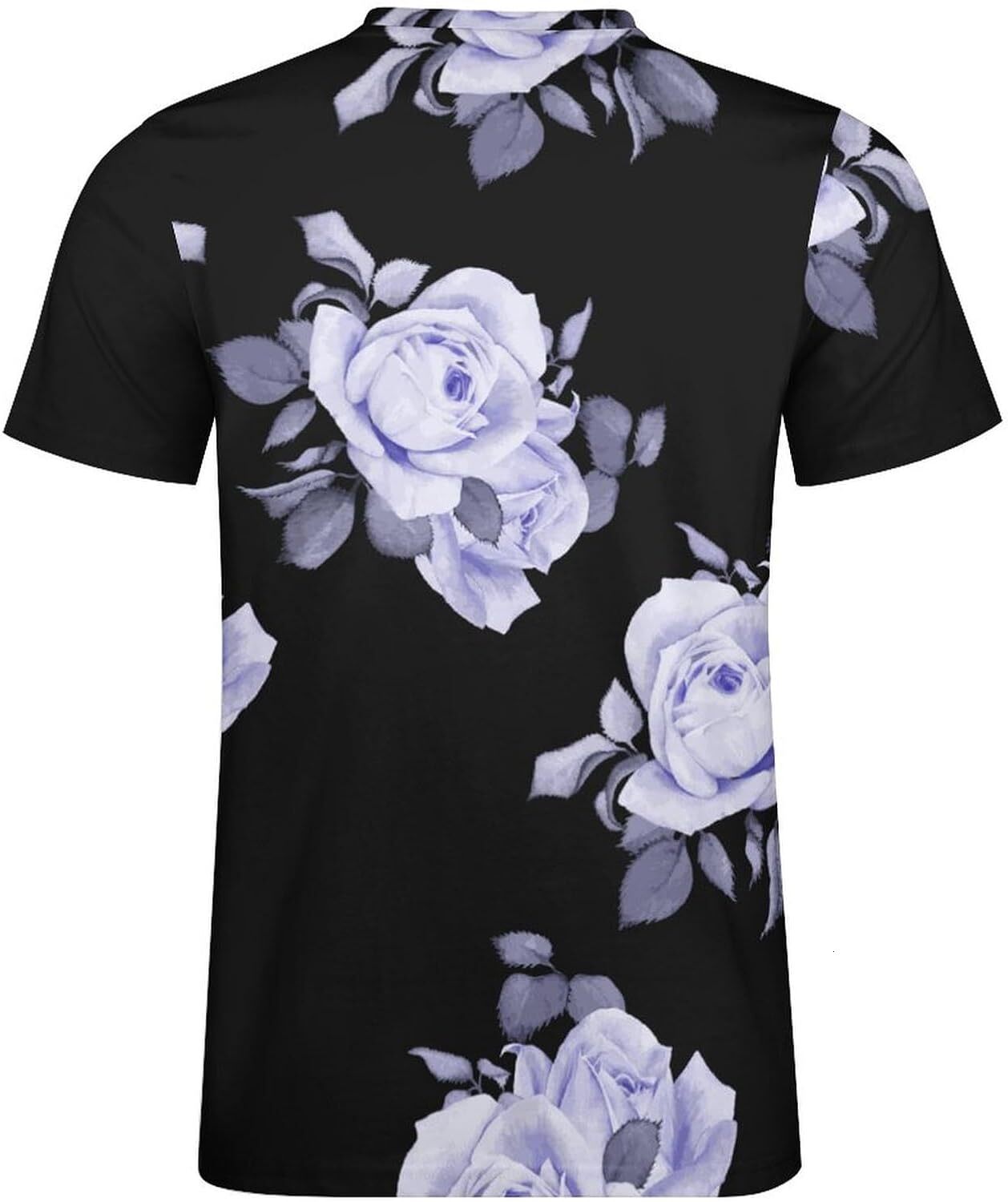 Mens T shirt Rose Repeat Pattern Cotton T-Shirt 3D Printed Casual Shirt Men's Crew Neck Casual tops summer clothes
