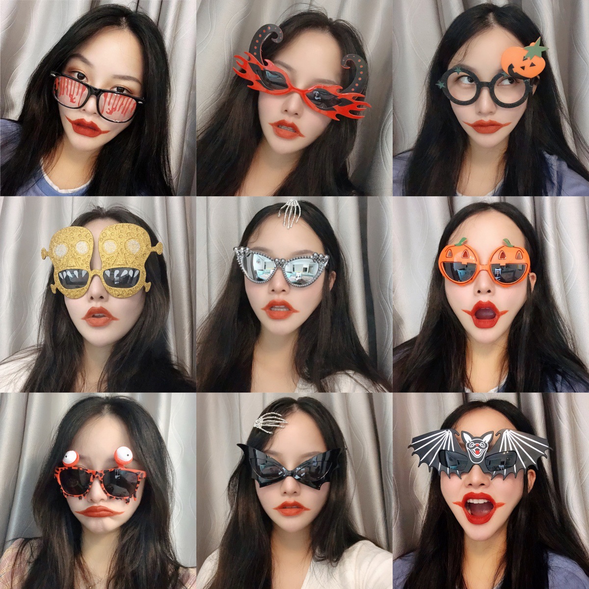 Cartoon Halloween Glasses Ghost Festival Prom Party Decoration Photo Props Pumpkin Ghost Halloween Sunglasses