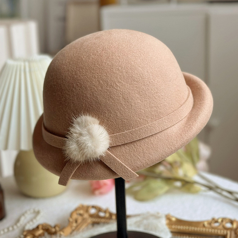 autumn and ball rolled edge beret winter dome Western style socialite painter hat