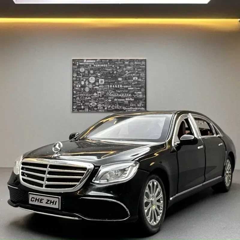 1 24 Mercedes Benz E300eL Car Model Sound and Lighting Collective Sound Micro Die Casting Toy Car Childrens Car Gift M241025